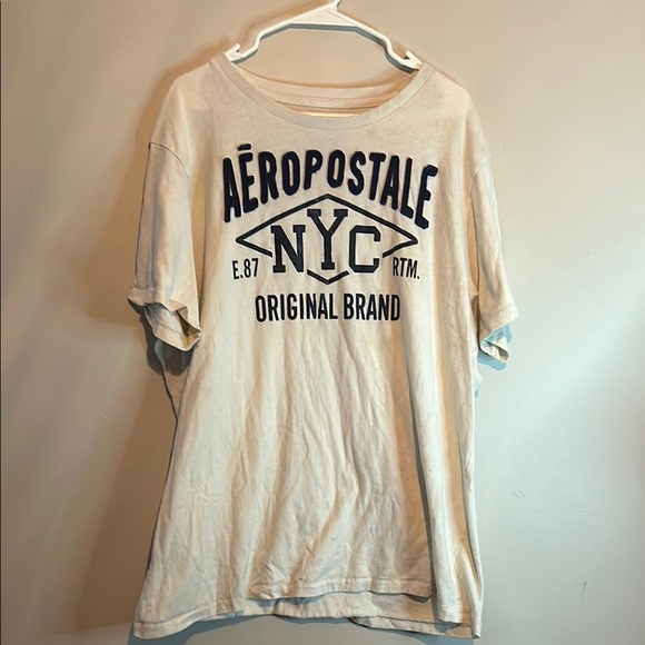Aeropostale Cream Graphic Tee vintage - Picture 1 of 10